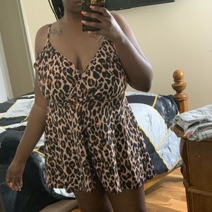 Leopard print romper